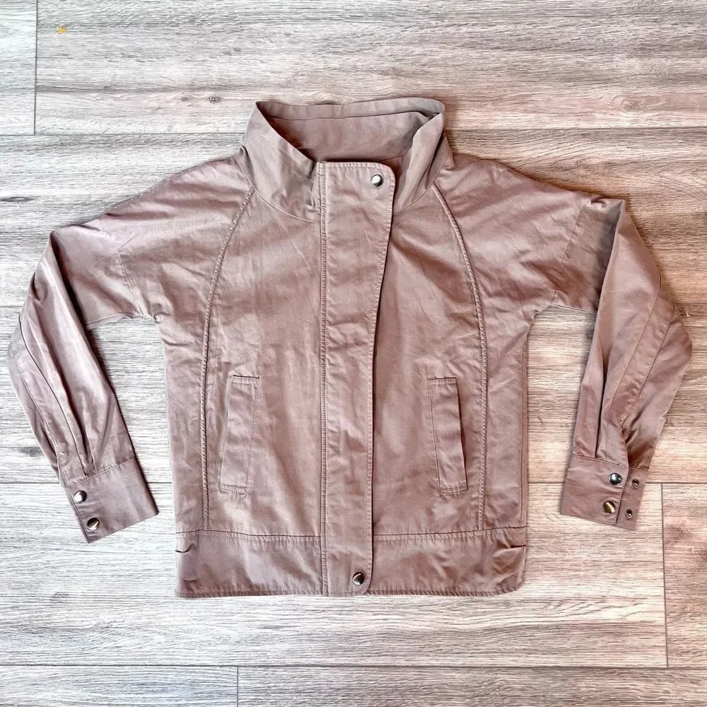 VANCL Women's Tan Covered Zipper Stand-Up‎ Collar Spanish Style Jacket Small